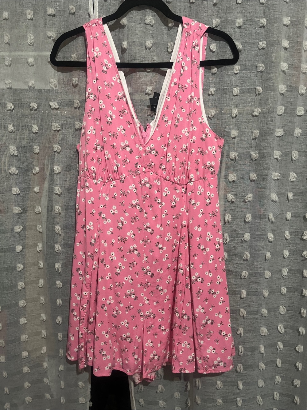 torrid Pink Floral Mini Shorts Romper